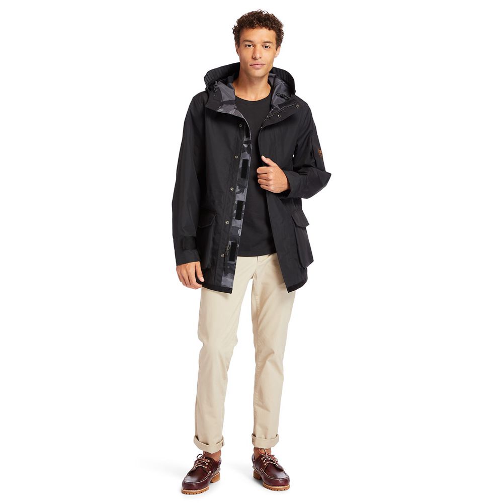 Timberland Μπουφαν Ανδρικα Μαυρα - Reversible Χειμώνας Overcoat - Greece 4291035-MC